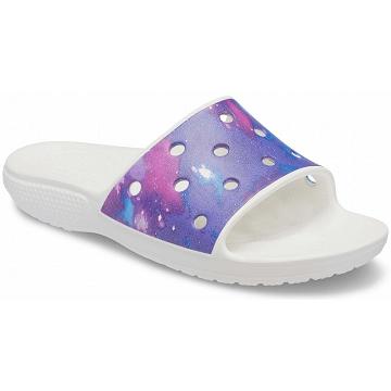 Crocs Classic Out of This World Slide Men's Sandals Purple | Australia 1209DFMN